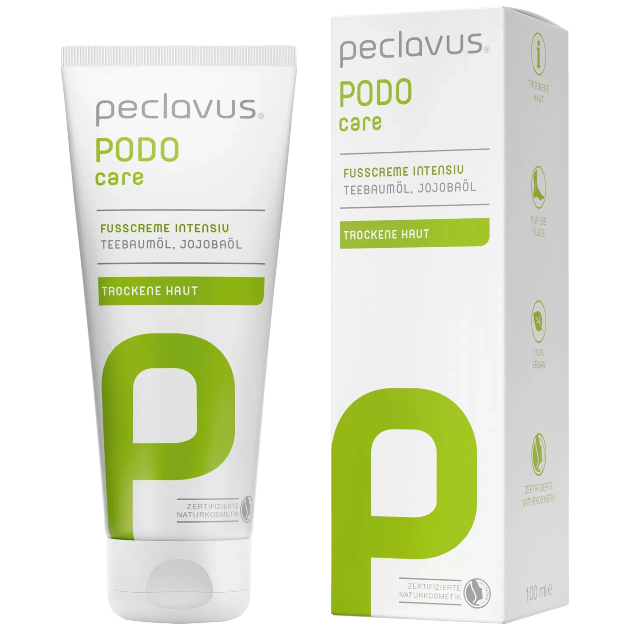 peclavus Fußcreme intensiv regeneriert rissige, raue Hautstellen