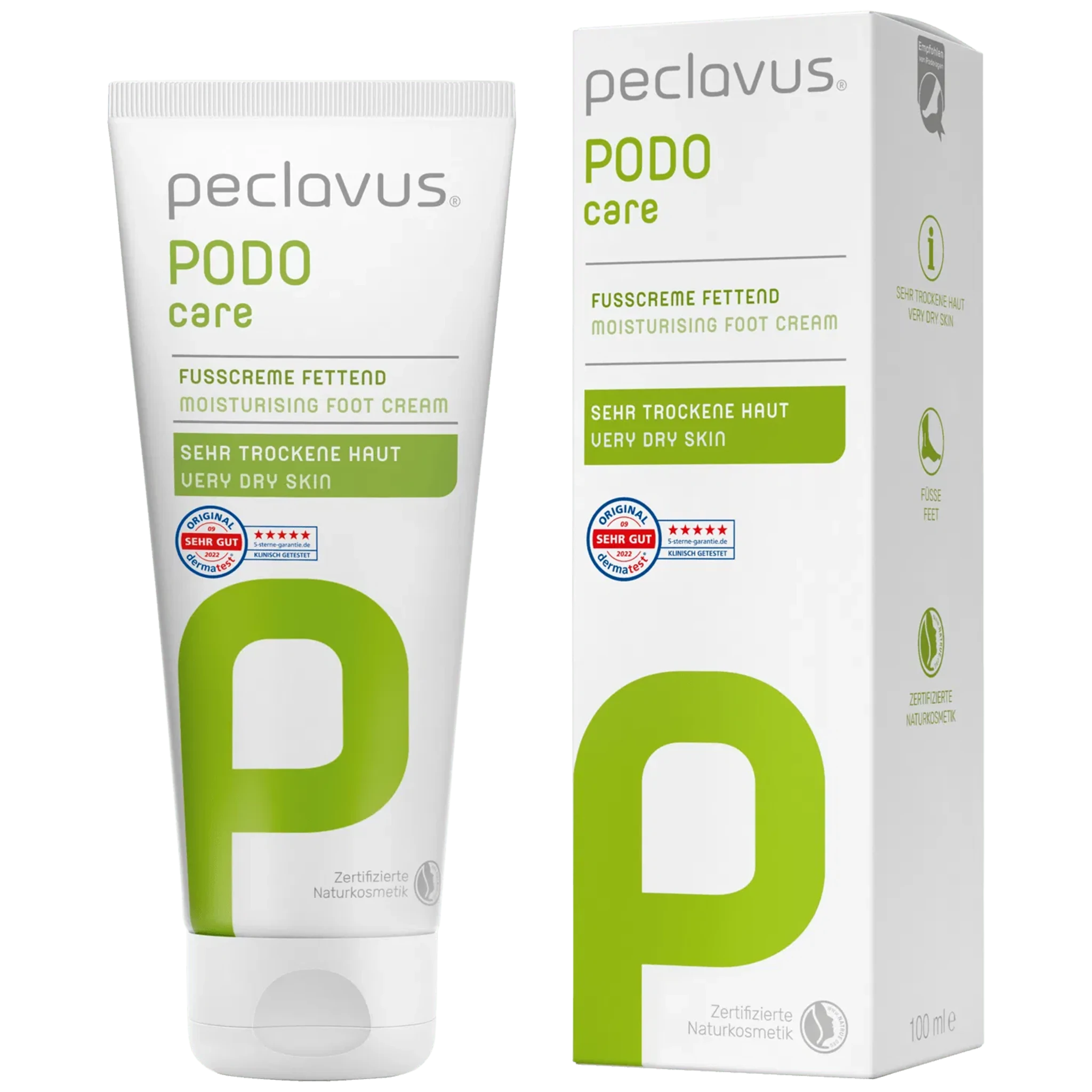 Fußcreme fettend von peclavus schützt trockene Haut nachhaltig